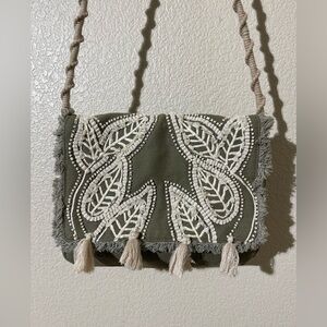 EARTHBOUND Olive and Cream Crossbody Bag